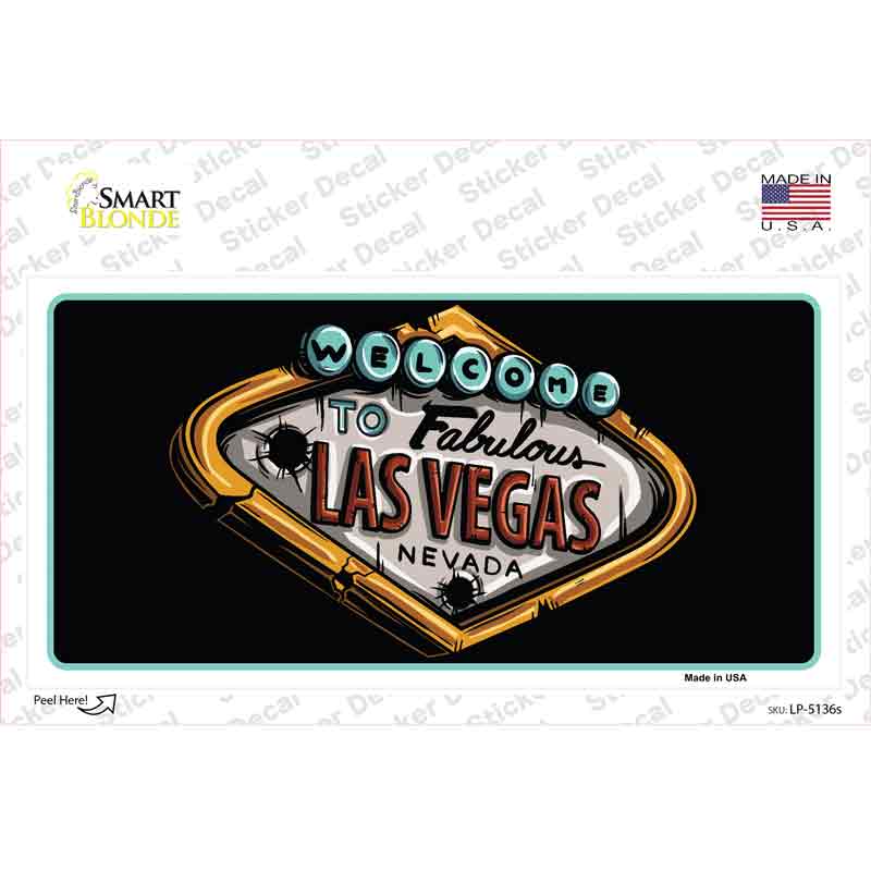 LP-5136s-M Welcome to Las Vegas Novelty Sticker Decal - Medium