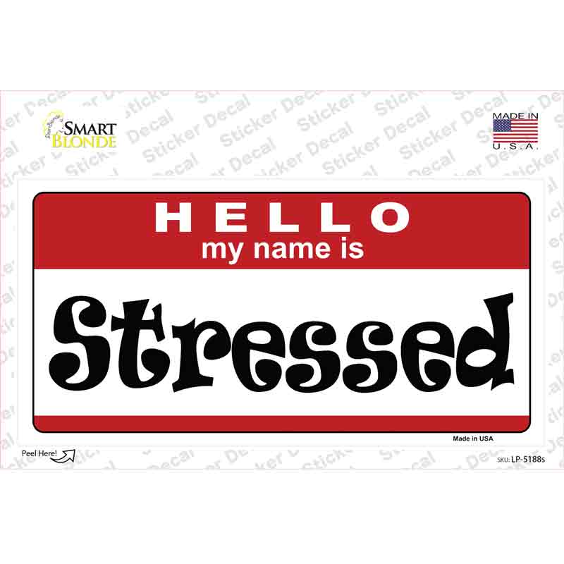 LP-5188s-M Stressed Novelty Sticker Decal - Medium