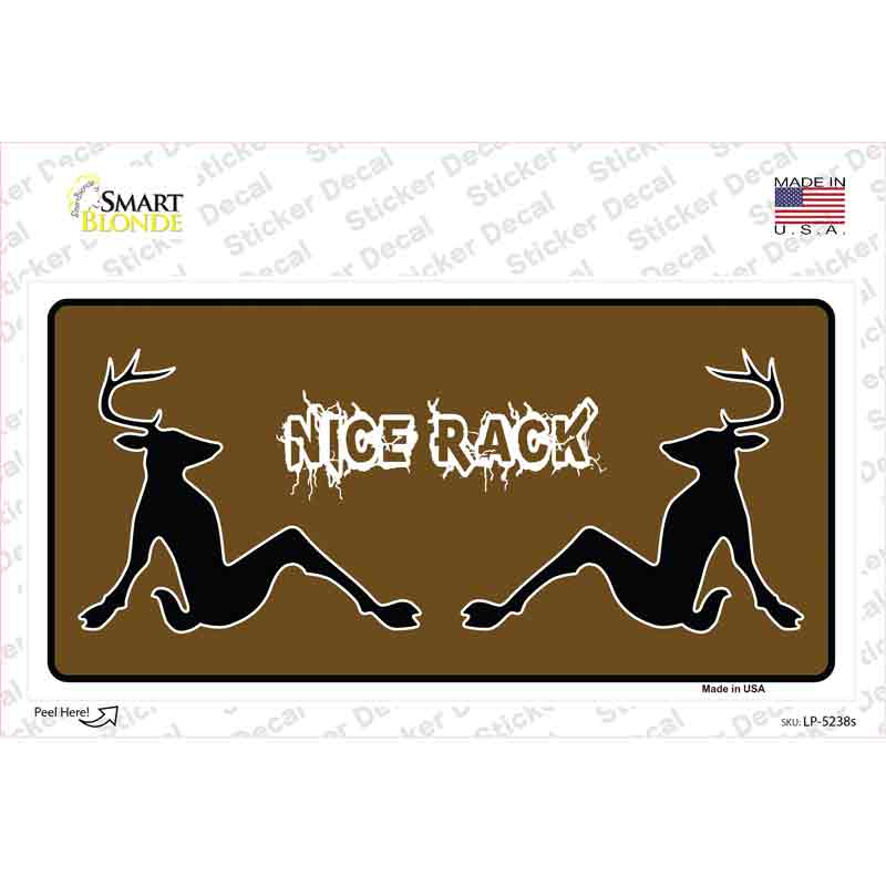 LP-5238s-M Nice Rack Novelty Sticker Decal - Medium