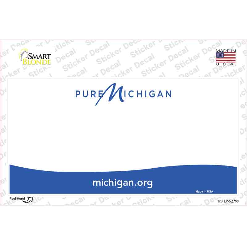 LP-5279s-M Michigan State Background Novelty Sticker Decal - Medium