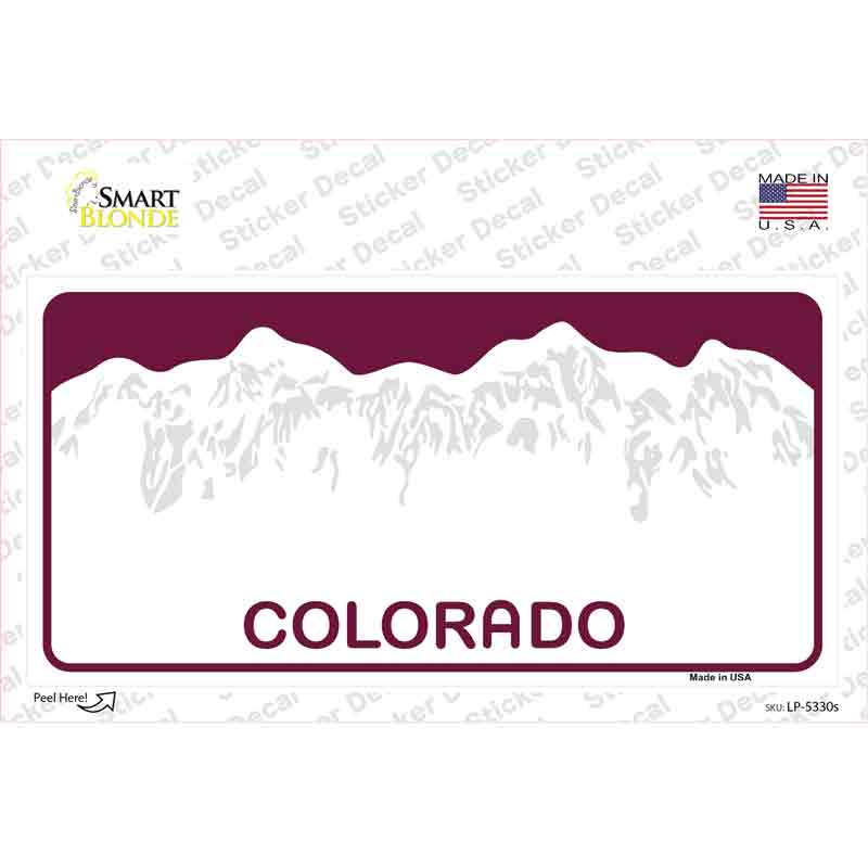 LP-5330s-M Colorado State Blank Novelty Sticker Decal - Medium