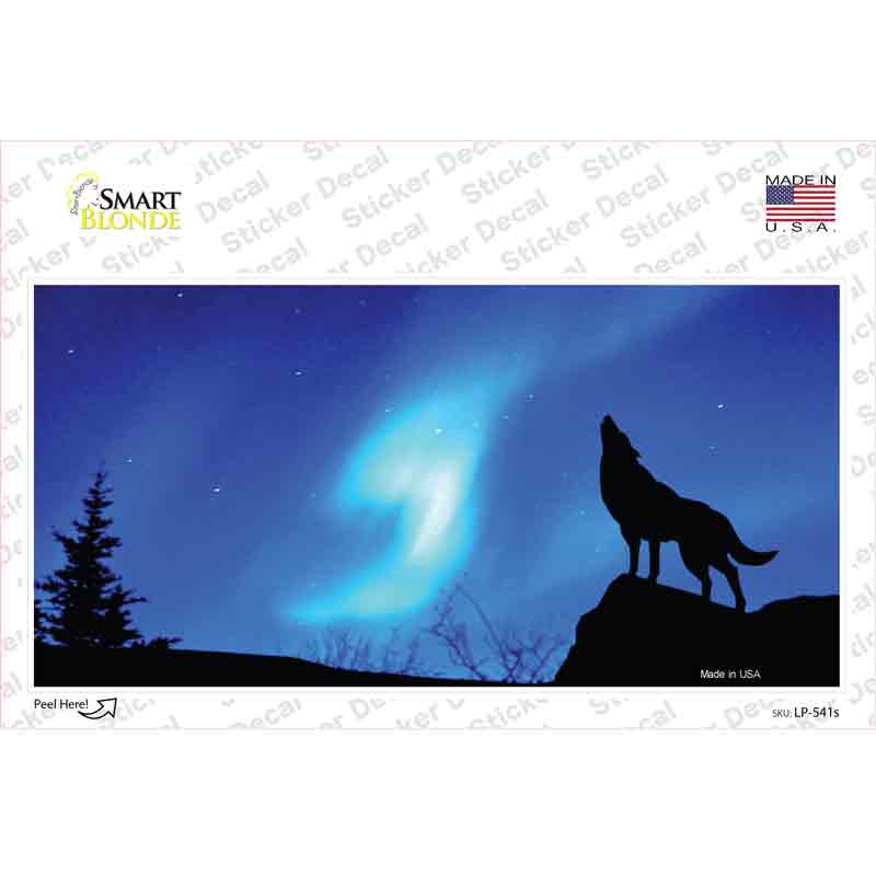 LP-541s-M Wolf Body Novelty Sticker Decal - Medium