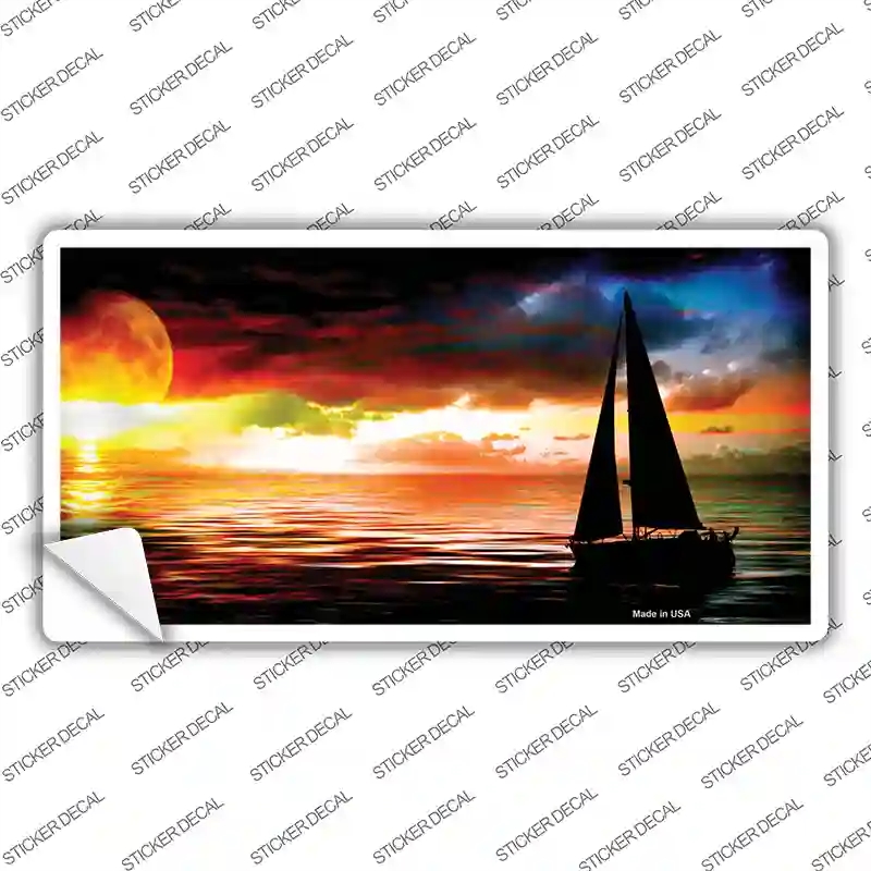 LP-550s-L Sailboat Novelty Sticker Decal - Large