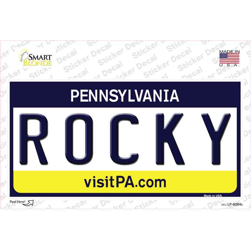 LP-6084s-M Rocky Pennsylvania State Novelty Sticker Decal - Medium