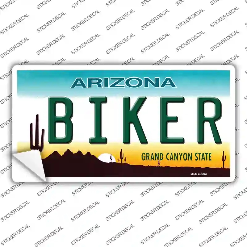 LP-6098s-S Arizona Biker Novelty Sticker Decal - Small