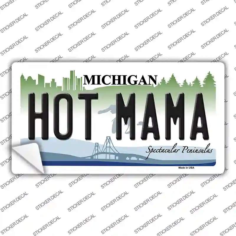 LP-6134s-S Hot Mama Michigan Novelty Sticker Decal - Small