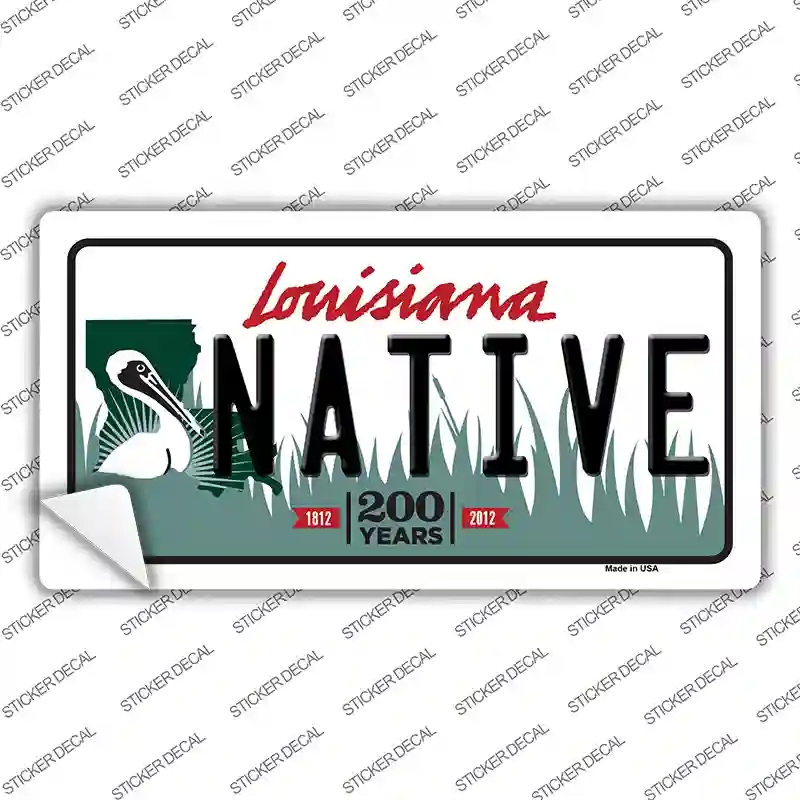 LP-6198s-S Native Louisiana Novelty Sticker Decal - Small
