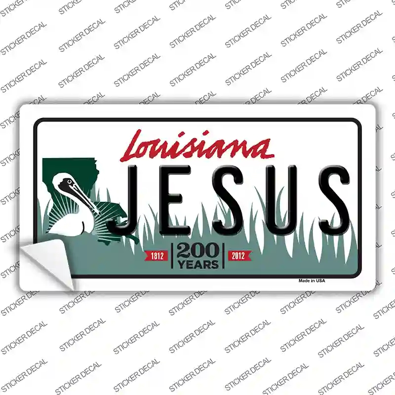 LP-6207s-S Jesus Louisiana Novelty Sticker Decal - Small