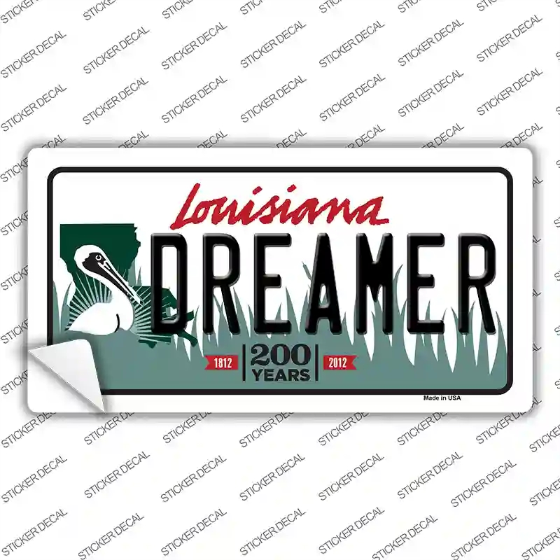 LP-6208s-S Dreamer Louisiana Novelty Sticker Decal - Small
