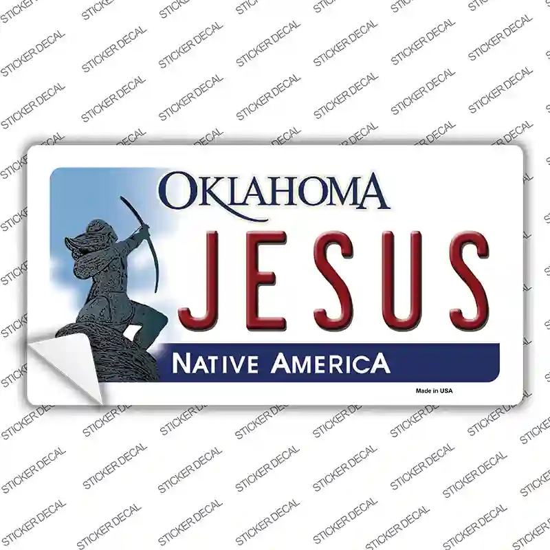 LP-6239s-S Jesus Oklahoma Novelty Sticker Decal - Small