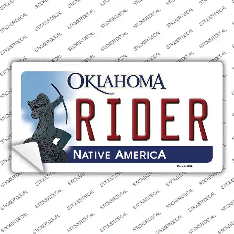 LP-6245s-S Rider Oklahoma Novelty Sticker Decal - Small