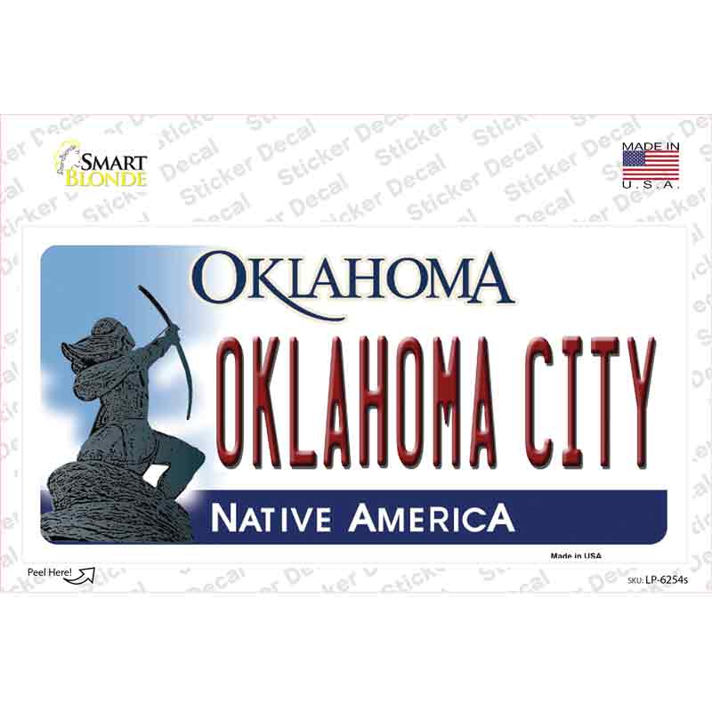 LP-6254s-M Oklahoma City Novelty Sticker Decal - Medium