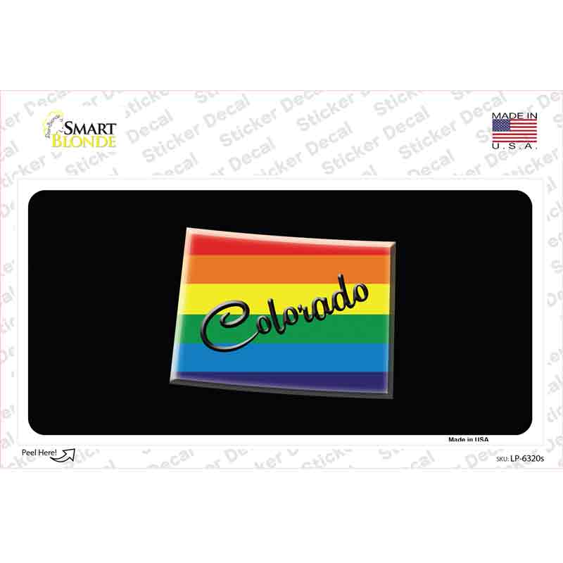 LP-6320s-M Colorado Rainbow Novelty Sticker Decal - Medium