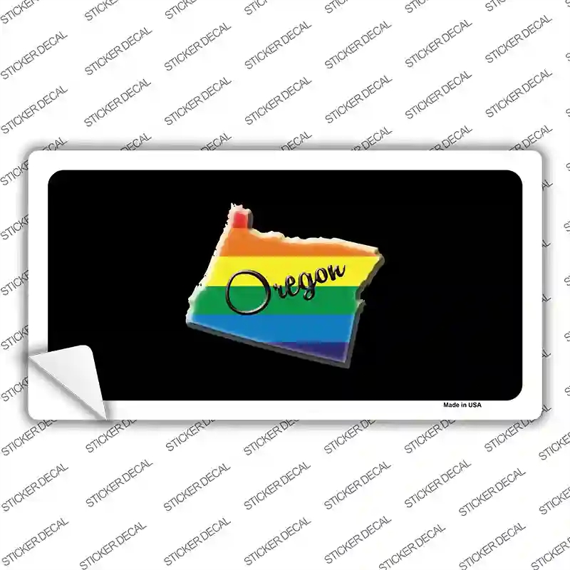 LP-6351s-S Oregon Rainbow Novelty Sticker Decal - Small
