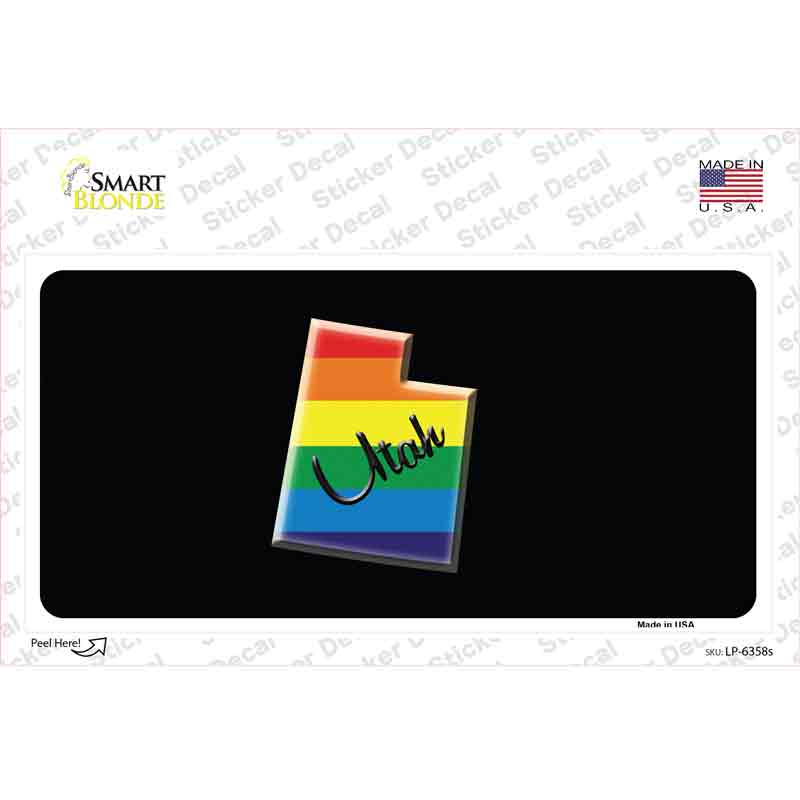LP-6358s-M Utah Rainbow Novelty Sticker Decal - Medium