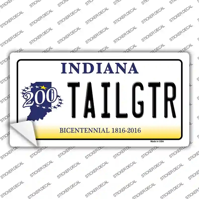 LP-6366s-XL Tailgater Indiana Background Novelty Sticker Decal - Extra Large