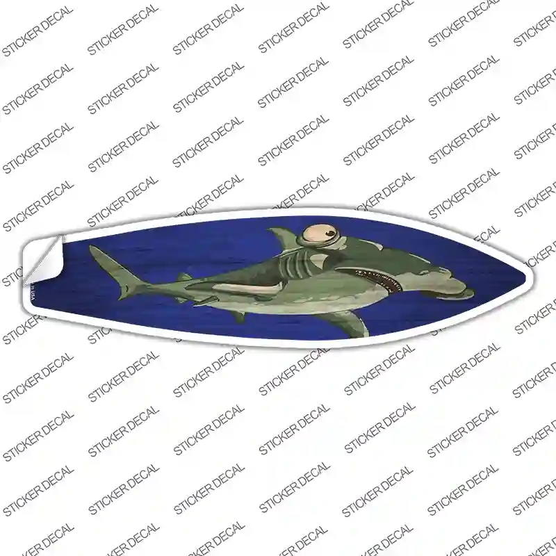 SB-382s-XL Hammerhead Shark Novelty Surfboard Sticker Decal - Extra Large