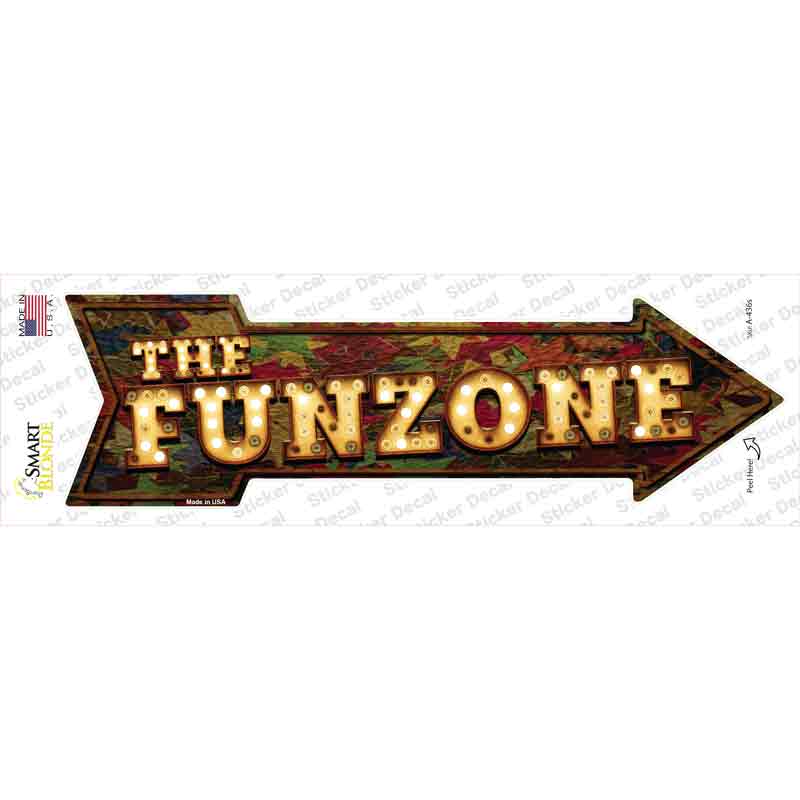 A-436s-M The Funzone Bulb Letters Novelty Arrow Sticker Decal - Medium