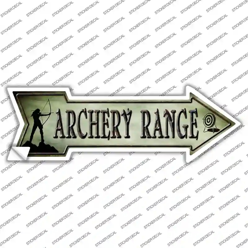 A-265s-L Archery Range Novelty Arrow Sticker Decal - Large