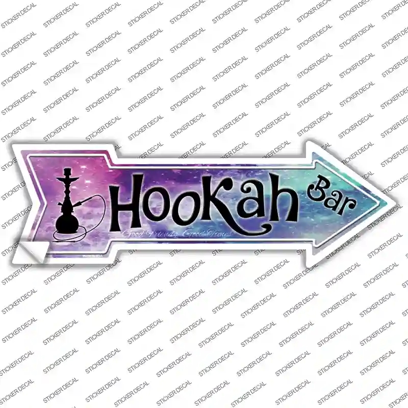 A-266s-XL Hookah Bar Novelty Arrow Sticker Decal - Extra Large
