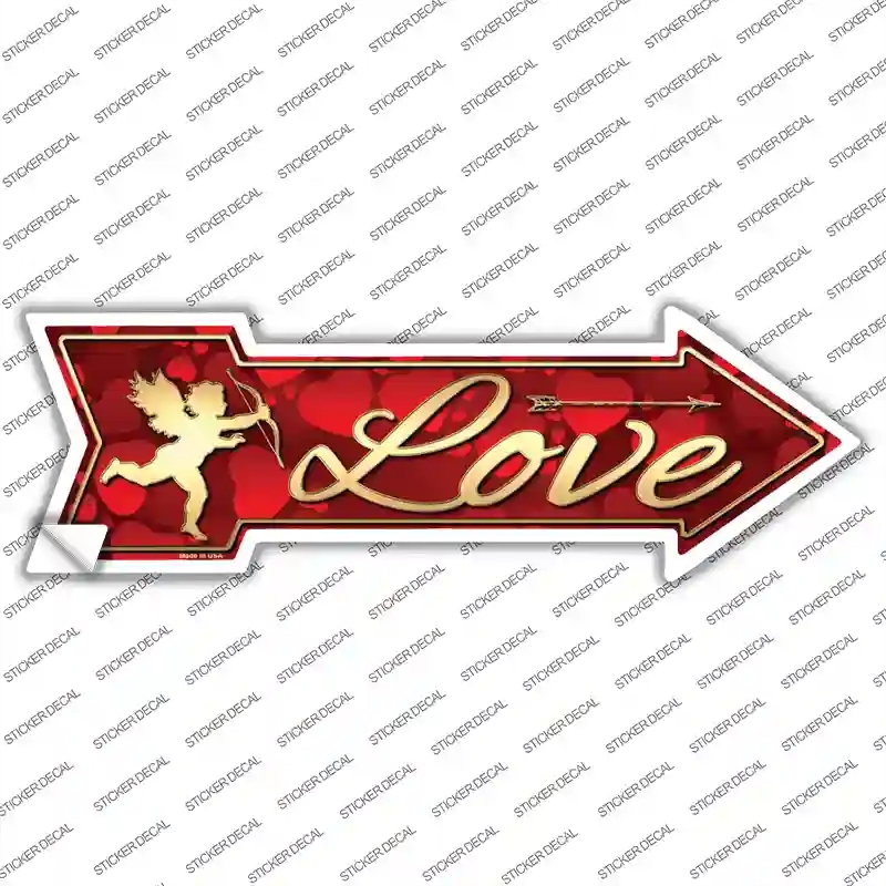A-273s-L Love Novelty Arrow Sticker Decal - Large
