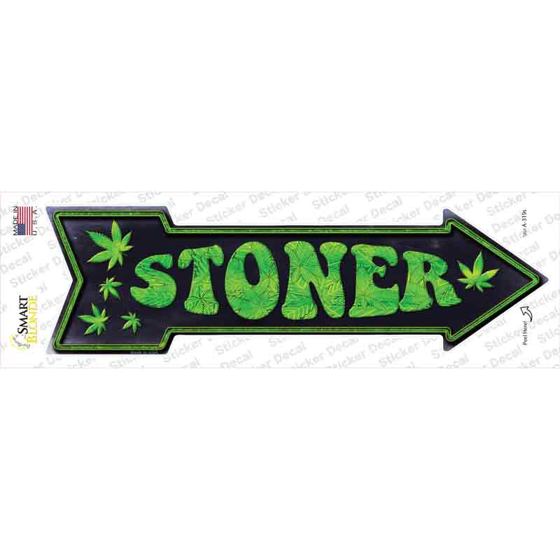 A-319s-M Stoner Novelty Arrow Sticker Decal - Medium