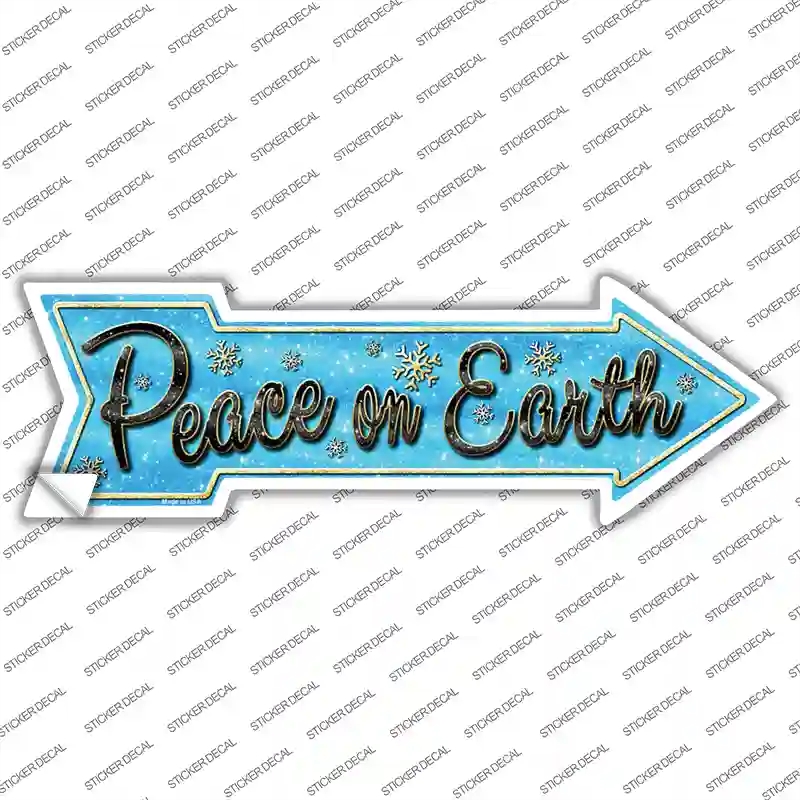 A-373s-S Peace on Earth Novelty Arrow Sticker Decal - Small