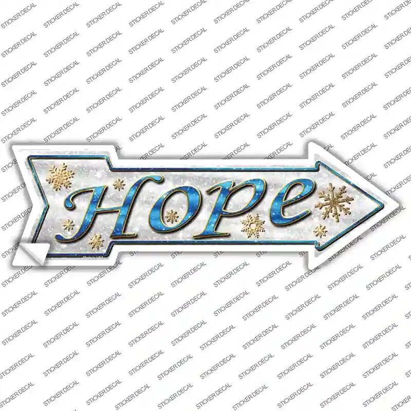 A-374s-L Hope Novelty Arrow Sticker Decal - Large