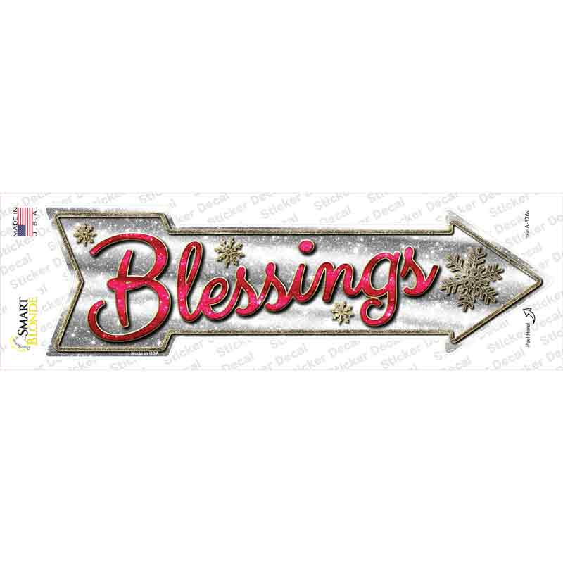 A-376s-M Blessings Novelty Arrow Sticker Decal - Medium