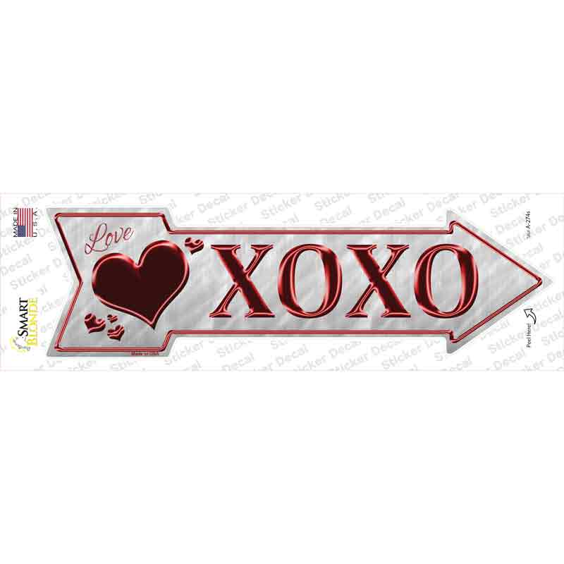 A-274s-M XOXO Novelty Arrow Sticker Decal - Medium