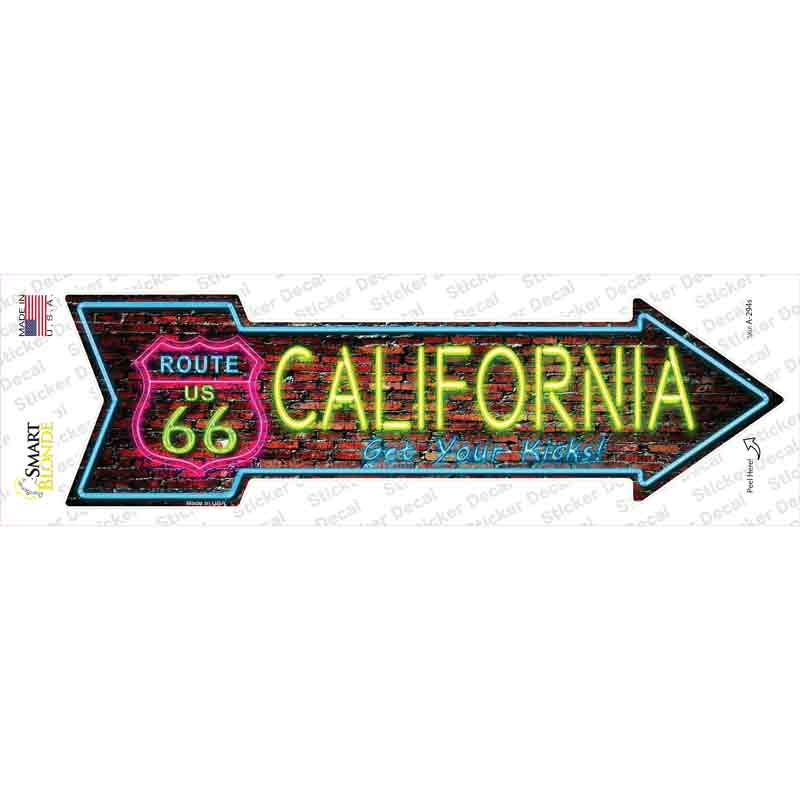 A-294s-M California Neon Novelty Arrow Sticker Decal - Medium