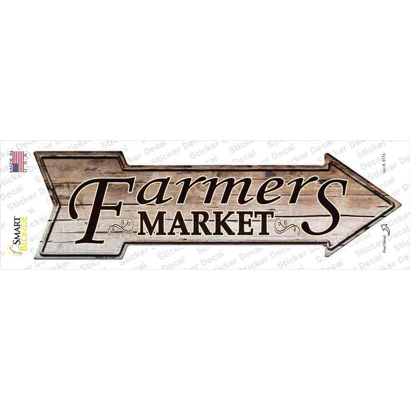 A-311s-M Farmers Market Novelty Arrow Sticker Decal - Medium