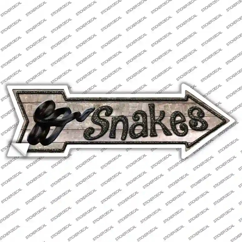 A-291s-XL Snakes Novelty Arrow Sticker Decal - Extra Large