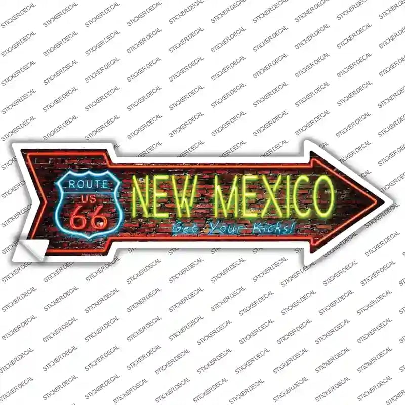 A-296s-S   Mexico Neon Novelty Arrow Sticker Decal - Small