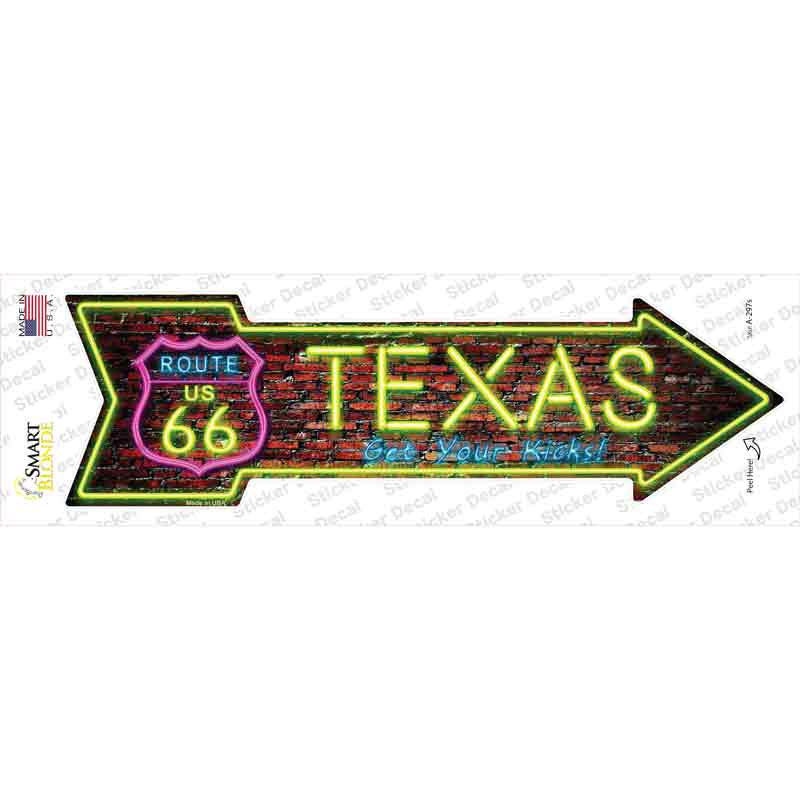 A-297s-M Texas Neon Novelty Arrow Sticker Decal - Medium