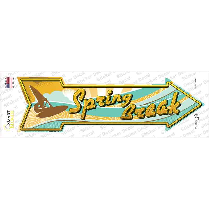 A-308s-M Spring Break Novelty Arrow Sticker Decal - Medium