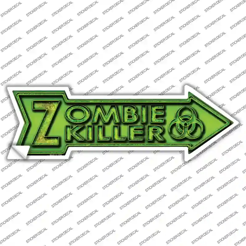 A-312s-L Zombie Killer Novelty Arrow Sticker Decal - Large