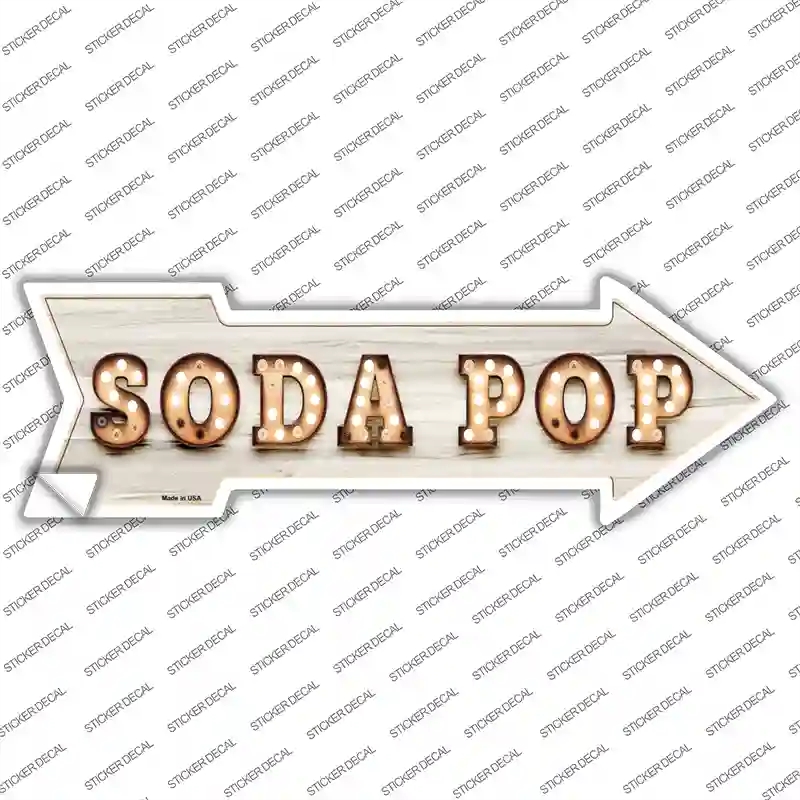 A-484s-S Soda Pop Bulb Letters Novelty Arrow Sticker Decal - Small