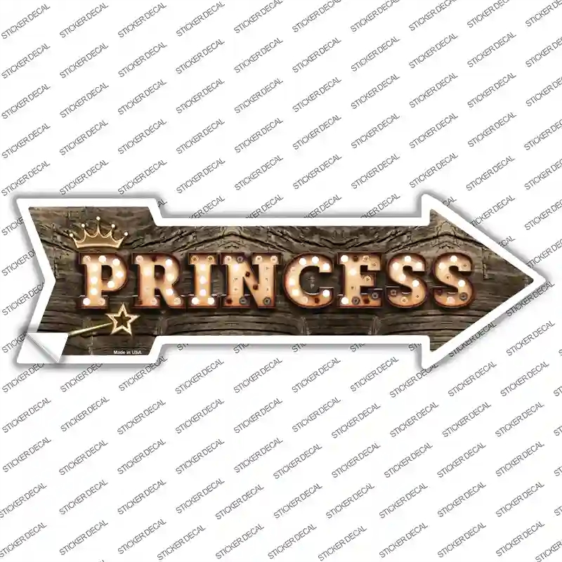 A-501s-L Princess Bulb Letters Novelty Arrow Sticker Decal - Large