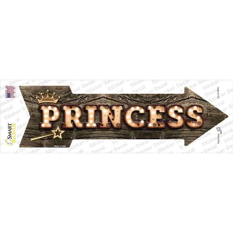 A-501s-M Princess Bulb Letters Novelty Arrow Sticker Decal - Medium