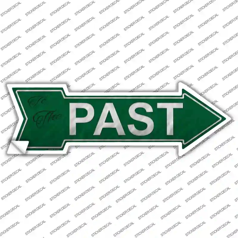 A-254s-L Past Novelty Arrow Sticker Decal - Large