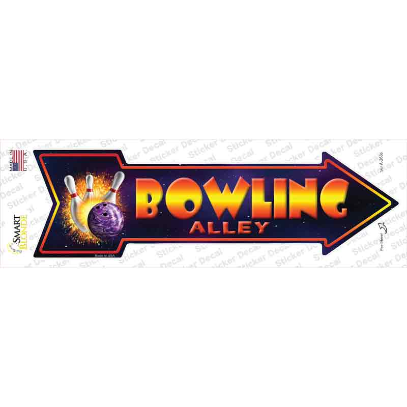 A-263s-M Bowling Alley Novelty Arrow Sticker Decal - Medium