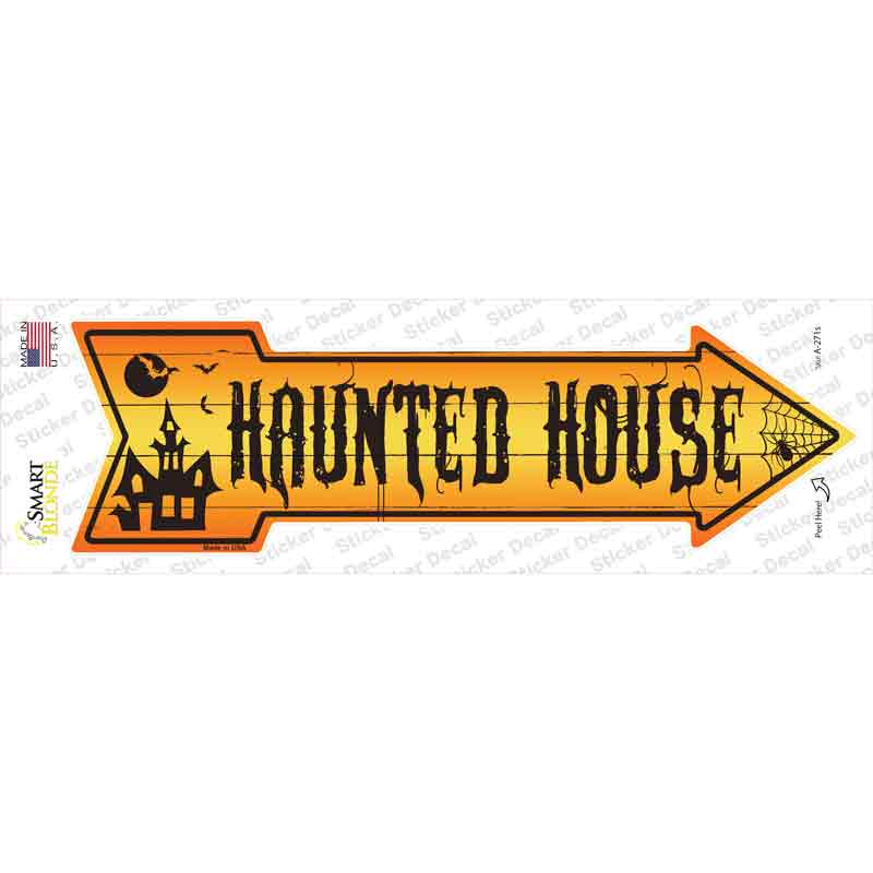 A-271s-M Haunted House Novelty Arrow Sticker Decal - Medium