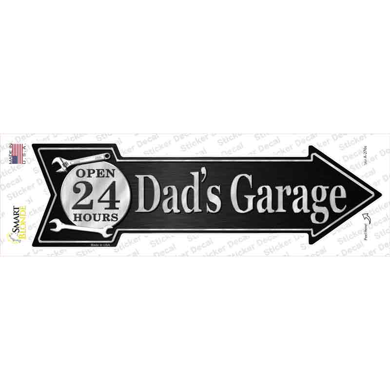 A-276s-M Dads Garage Novelty Arrow Sticker Decal - Medium