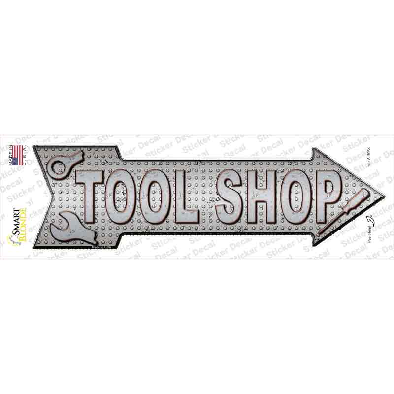 A-303s-M Tool Shop Novelty Arrow Sticker Decal - Medium