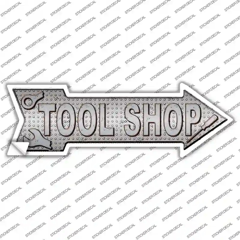 A-303s-S Tool Shop Novelty Arrow Sticker Decal - Small