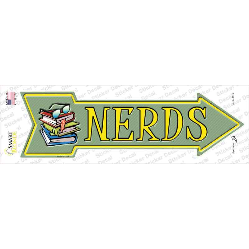 A-361s-M Nerds Novelty Arrow Sticker Decal - Medium