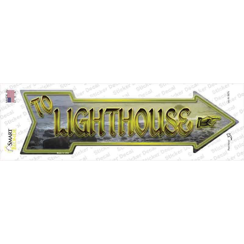 A-367s-M To Lighthouse Novelty Arrow Sticker Decal - Medium