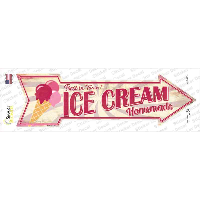 A-415s-M Homemade Ice Cream Novelty Arrow Sticker Decal - Medium