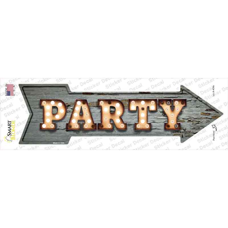 A-434s-M Party Bulb Letters Novelty Arrow Sticker Decal - Medium